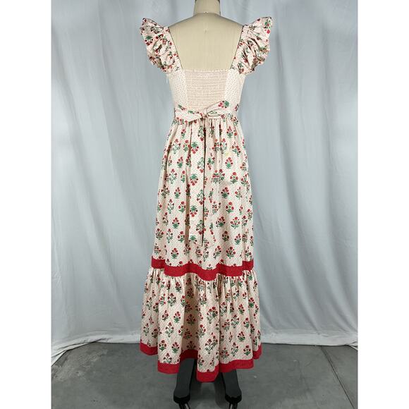 Hill House Home Smocked Poppy Block Print Pippa Dress Size S - Picture 5 of 6